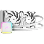 CORSAIR iCUE H100i RGB ELITE procesorių skysčio au&scaron;inimo sistema 1 vnt. balta 120 mm