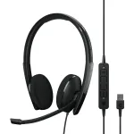 EPOS | SENNHEISER ADAPT 160T USB II ausinės su laidu, lankeliu, biurui/skambučių centrui, USB-A, juodos