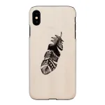 Dėklas iPhone X/XS Indian black &ndash; medinis ir polikarbonatinis apsauginis