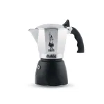 Bialetti Brikka 2023 moka virdulys kavai, 4 puodeliai (0,17 l), juodas / nerūdijantis plienas