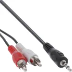 InLine Audio kabelis 2x RCA lizdas / 3,5 mm stereo lizdas 5 m