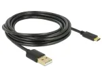 USB kabelis DeLOCK 85209 USB 2.0 3 m USB A USB C juodas