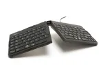 BakkerElkhuizen Goldtouch Travel Go2 Wired DE Qwertz, Mini, Laidinė, USB, Žirklinis jungiklis, QWERTZ, Juoda