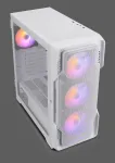 Nanoxia DS-9ARGB-W Midi Tower - Baltas - ATX/EATX/mATX/Mini-ITX - Plienas/Temperuotas Stiklas - Žaidimų (DS-9ARGB-W)