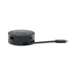 DELL DA300 Universal USB-C 6-in-1 adapter, USB 3.2 Gen 2 Type-C, HDMI, DP, VGA, Ethernet, USB-A, USB-C, juodas