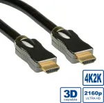ROLINE HDMI Ultra HD with Ethernet - HDMI mit Ethernetkabel - HDMI (M) bis HDMI (M) - 20 m - Doppelisolierung - Schwarz - 4K Unterst&uuml;tzung (11.04.5687