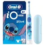 Oral-B iO Kids Disney Stitch elektrinis dantų &scaron;epetėlis su kelioniniu dėklu, įkraunamas, 6Y+, 1 &scaron;epetėlio antgalis, 3 režimai