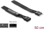DeLOCK 86055 HD Audio prailginimo kabelis, 9 kontaktų ki&scaron;tukas (male) į lizdą (female), 50 cm, juodas