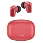 Belaidės TWS ausinės Usams BH serijos BHUBH03 Bluetooth 5.1, raudonos &ndash; į ausį, su įkrovimo dėklu