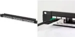 LogiLink Keystone Patchpanel 48,30 cm (19 inch), 24 moduliai, tu&scaron;čias, juodas 1HE (NK4065)