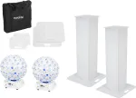 Scenos stovo rinkinys EUROLITE 20000652, 100 cm, su 2&times; LED B-40 White Effect