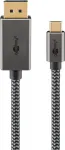 Goobay USB-C į DisplayPort pintas laidas 4K 60 Hz 3 m juodas sidabrinis (75709)
