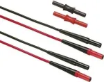 Fluke SureGrip &ndash; matavimo zondų laidas &ndash; juoda/raudona &ndash; CAT III, CAT IV &ndash; silikonas &ndash; 1,5 m &ndash; 1000 V (2003602)
