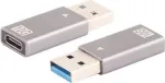 Adapteris lyties keitiklis ShiverPeaks BS14-05033 USB A į USB C pilkas