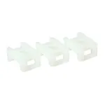 ACT CT1200 sieninis laikiklis kabelių juostelėms, skaidrus/baltas, 100 vnt.
