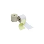 Kores AR7625 kasos aparato ritinėliai, 2 sluoksnių savaiminio kopijavimo, 76 mm x 25 m, 12 mm įvorė, balti/geltoni, 5 vnt.