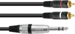 Stereo adapterinis kabelis Omnitronic 2x RCA (Cinch) į 2x RCA, 1.5 m, modelis 30225223