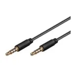 Wentronic Goobay 3,5 mm garso jungiamasis laidas, juodas, 3 m - 3,5 mm ki&scaron;tukas (4 kontaktų, stereo) > 3,5 mm ki&scaron;tukas (4 kontaktų, stereo) (63832)