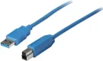 USB laidas ShiverPeaks 5m USB 3.2 Gen 1 USB A į USB B mėlynas