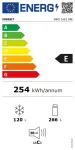 &Scaron;aldytuvas INDESIT INKS 1401 S4E | Energijos klasė E | Laisvai pastatomas | Kombinuotas | Auk&scaron;tis 202.5 cm | &Scaron;aldytuvo talpa 266 L | &Scaron;aldiklio talpa 120 L | 38 dB | Sidabrinis