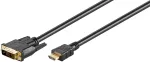 Goobay DVI-D/HDMI kabelis, auksuotas, 2 m | 51580