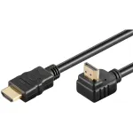 Goobay HDMI 2.0 90&deg; lenktas laidas su Ethernet 4K 60Hz 5 m Juodas