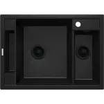 DEANTE Black Nero Matt Magnetic 1.5-Bowl Granite Sink