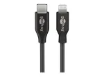 Goobay USB-C&trade; Lade- und Synchronisationskabel, 1 m, Schwarz - MFi-Kabel f&uuml;r Apple iPhone/iPad Schwarz (39445)