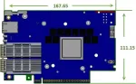 Nvidia BlueField-3 B3220L E-Series FHHL SuperNIC duomenų apdorojimo įrenginys