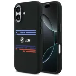 BMW M Silicon Horizontal Line MagSafe dėklas, skirtas Apple iPhone 17, juodas