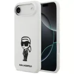 KARL LAGERFELD Silicone Case Karl Sketch & Logo MagSafe for iPhone Air White