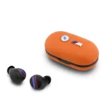 &bdquo;BMW M&ldquo; metalo logotipo TWS &bdquo;Bluetooth 5.3&ldquo; ausinės su ENC &ndash; oranžinės