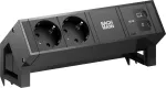 Bachmann DESK2 2x CEE7/3 1x USB-C 65W 0.2m RAL9005 stalinis maitinimo modulis