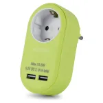 ENTAC ki&scaron;tukinis adapteris su 2x USB-A Lime