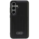 Audi Synthetic Leather MagSafe Hard Case, skirta Samsung Galaxy S24, juoda