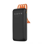 Dudao K6Pro Universal Power Bank 10000mAh su USB, USB-C, Lightning laidais juodas (K6Pro-black)