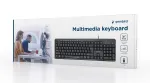 Gembird KB-UM-106 Compact Multimedia Keyboard, Wired USB, Black