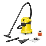 &Scaron;lapio ir sauso siurblys Karcher WD 3 V-17/4/35, 17 l, 1000 W, 4,5 kg, 4 ratai, 3,5 m žarna