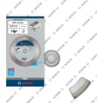 Bosch PRO Keraminis deimantinis pjovimo diskas, 250 mm skersmens, 30 mm anga (su 25,4 mm redukcijos žiedu), i&scaron;tisinė briauna, &scaron;lapiam/sausam pjovimui