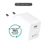ESTUFF INFINITE (GRS) 20W USB-C PD įkroviklis &ndash; baltas