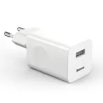 Kroviklis Baseus Quick Charger CCALL-BX02, 24 W maks., USB Fast Charge 3.0, baltas, 100&ndash;240 V