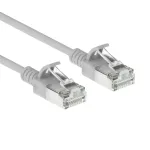 ACT Pilkas 2.5m LSZH S/FTP CAT6A plonas be užkabinimų komutacinis kabelis (DB7053)