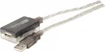 Exertis Connect 149213 USB 2.0 Type-A į Type-B laidas, 1,8 m, pilkas/permatomas