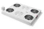 Digitus DN-19 FAN-4-SRV ventiliatorių blokas montuojamas spintos vir&scaron;uje, 4 ventiliatoriai, pilkas