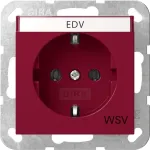 Gira 4457108 SCHUKO lizdas su atlenkiamu dangteliu, System 55, blizgiai balta