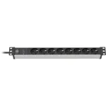 Brennenstuhl 1390007308 2 m 8 AC lizdų vidaus aliuminis plastikas juodas sidabrinis
