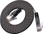 Wirewin Triotronik PKW-SLIM-KAT6 0,25 m juodas Cat6 U/UTP plonas tinklo komutacinis kabelis, RJ-45 male to male