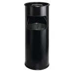 DURABLE metalinė &scaron;iuk&scaron;liadėžė 17L apvali su pelenine, juoda 333001