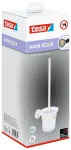 tesa MOON WHITE tualeto &scaron;epetėlio ir laikiklio rinkinys, savaiminio klijavimo, metalinis, matinis baltas 40571-00000-00