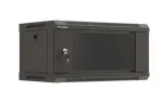 Sieninis spintos stovas LANBERG WF03-5304-10B 19 colių 4U juodas, stiklinės durys